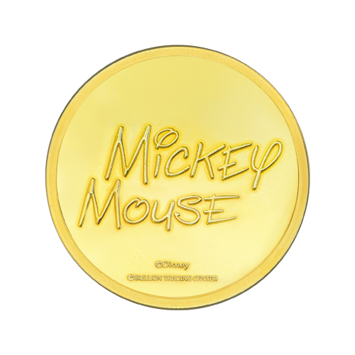24k " Disney - Mickey Mouse " Yellow Gold Coin - 8g