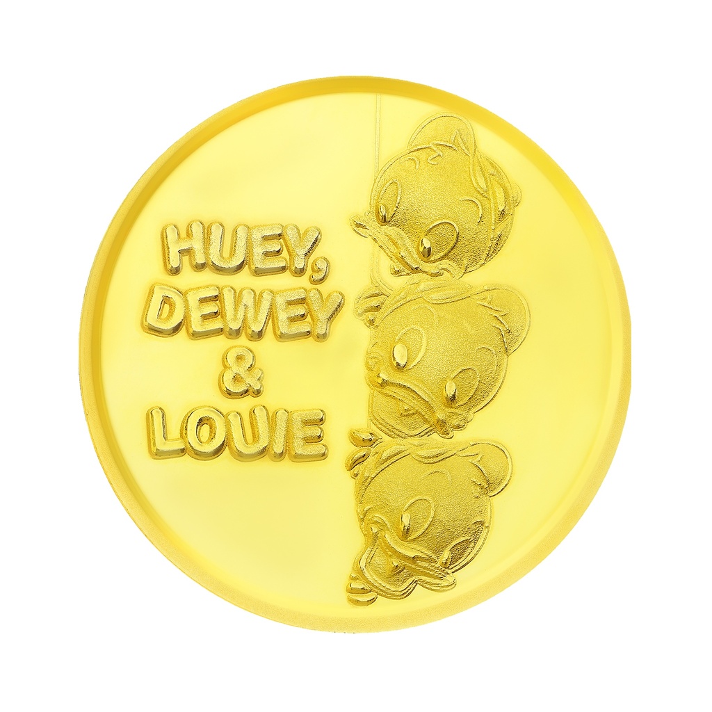 24k " Disney - Huey, Dewey, and Louie" Yellow Gold Coin - 40g