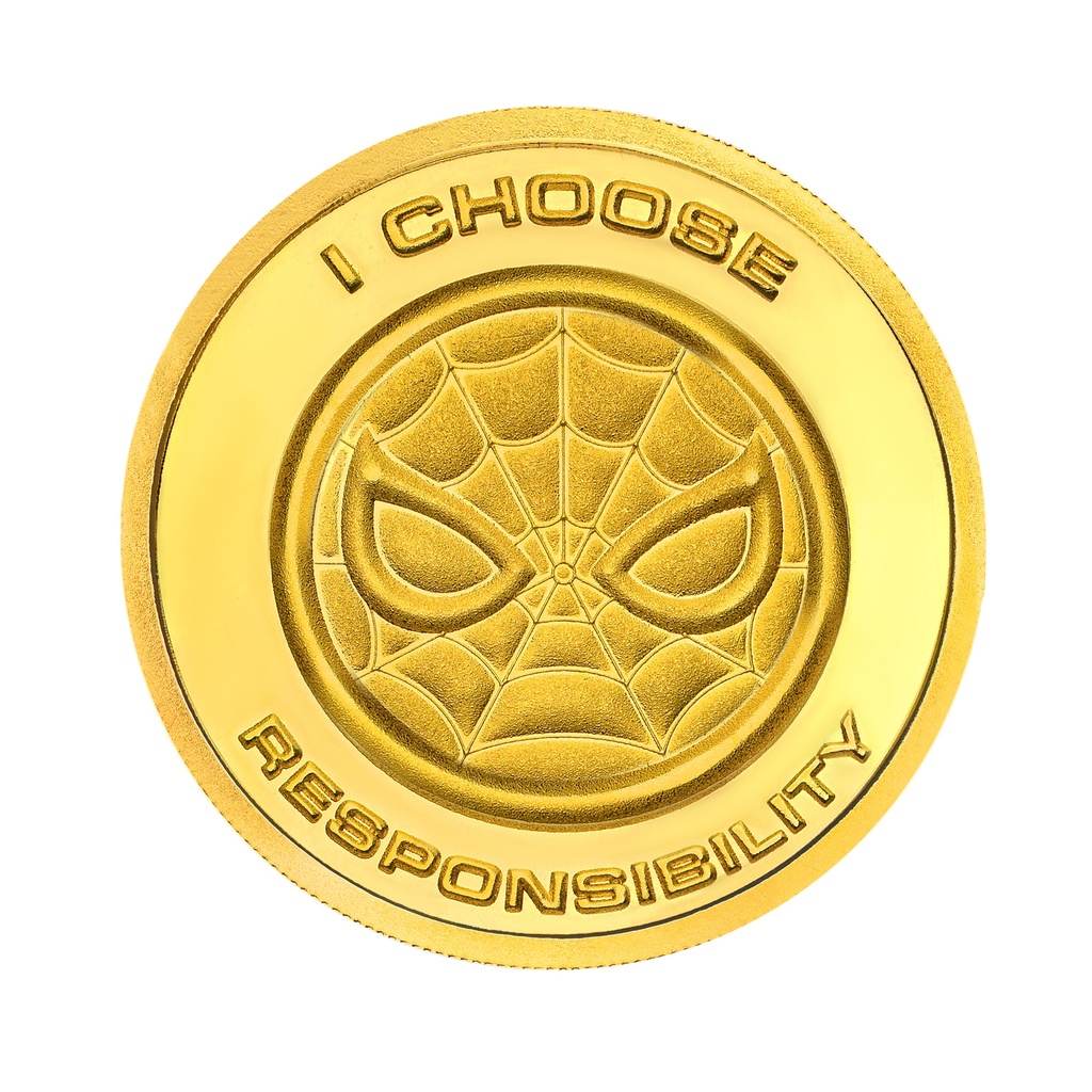  24k "Marvel - SPIDER MAN " Yellow Gold Coin - 40g   