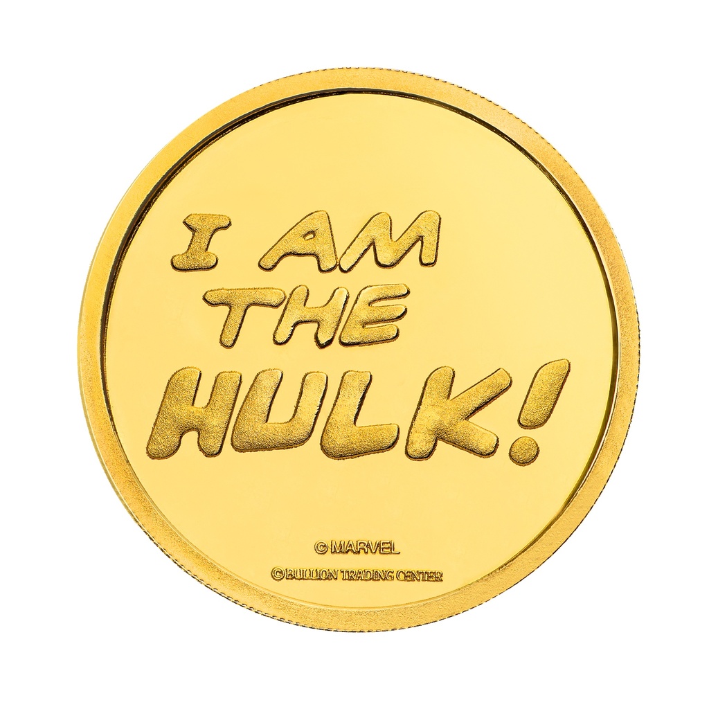  24k "Marvel- HULK" Yellow Gold Coin - 40g   