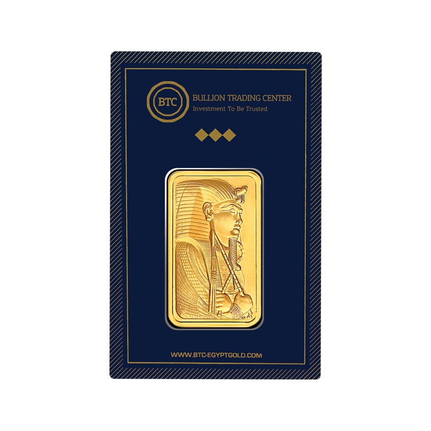 24k " Pharaonic- King Tut " Yellow Gold Ingot - 1g
