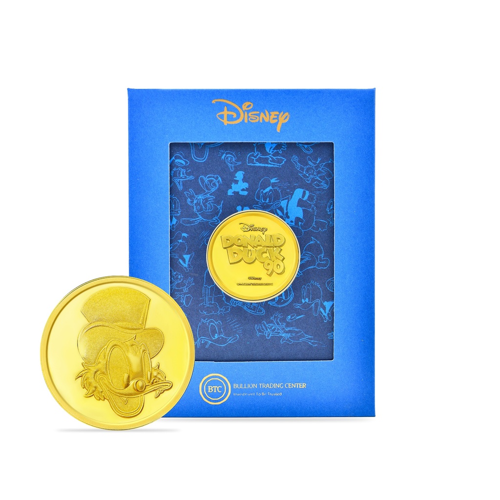 24k " Disney - Uncle Scrooge" Yellow Gold Coin - 40g  