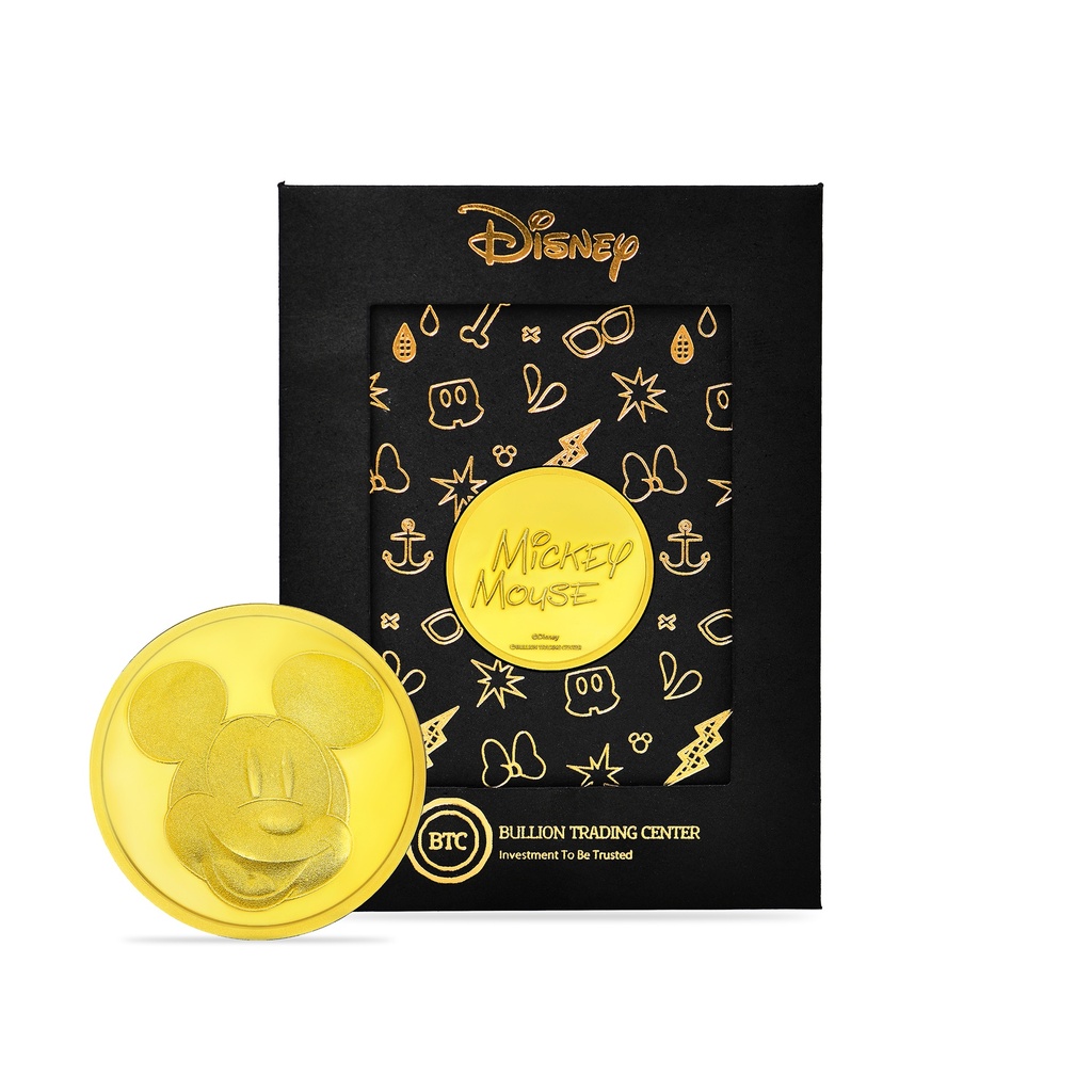 24k " Disney - Mickey Mouse " Yellow Gold Coin - 8g