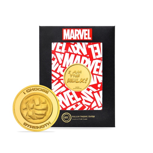  24k "Marvel- HULK" Yellow Gold Coin - 40g   