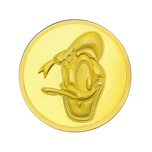 24k " Disney - Donald Duck" Yellow Gold Coin - 8g